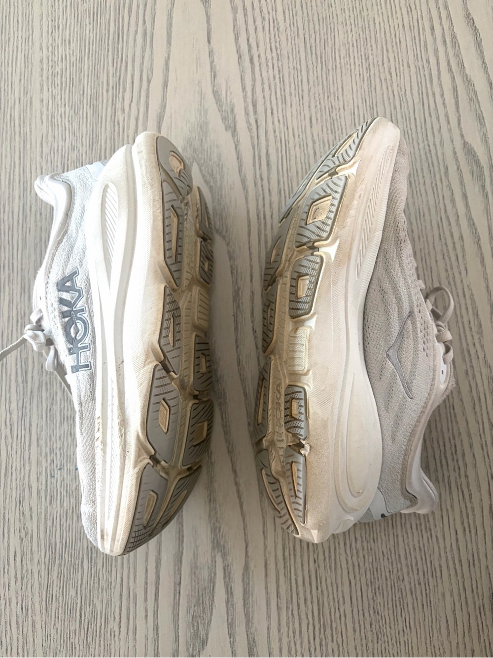 Hoka Women's White and Light Gray Running Sneaker - Picture 6 of 6